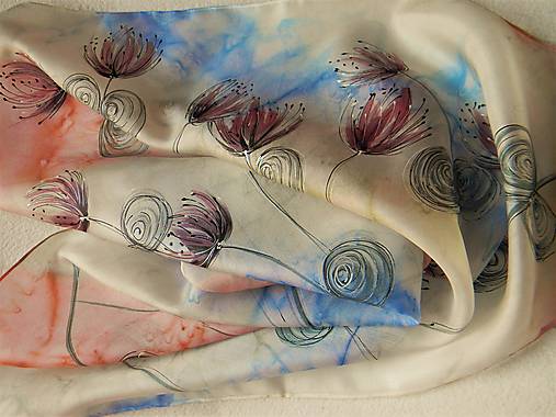  - Simone - hedvábný šátek 55 x 55 cm - 14506776_