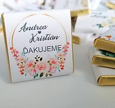 Darčeky pre svadobčanov - Svadobná mini čokoládka - 14506834_