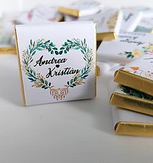 Darčeky pre svadobčanov - Svadobné mini čokoládky - 14506844_