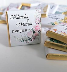 Darčeky pre svadobčanov - Svadobná mini čokoládka - 14506853_