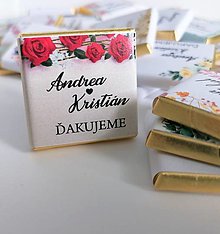 Darčeky pre svadobčanov - Svadobná mini čokoládka - 14506862_