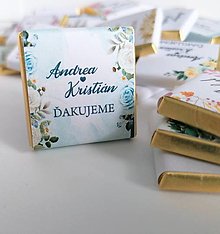 Darčeky pre svadobčanov - Svadobná mini čokoládka - 14506871_