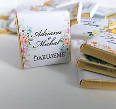 Darčeky pre svadobčanov - Svadobná mini čokoládka - 14506877_