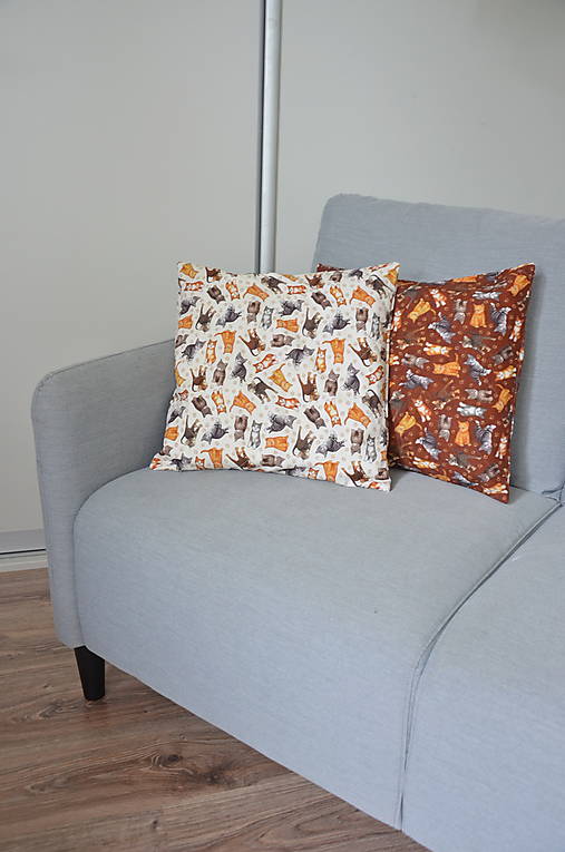 Úžitkový textil - Vankúš mačičkový - 14509404_