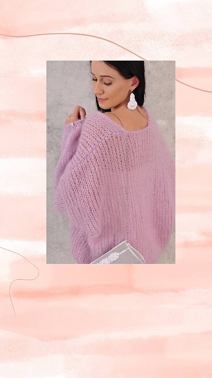 Oversized mohérový cardigán LEA, mohér, hodváb