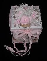 Papiernictvo - Svadobná darčeková krabička - exploding box RUŽOVÝ - 14510293_