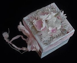 Papiernictvo - Svadobná darčeková krabička - exploding box RUŽOVÝ - 14510294_