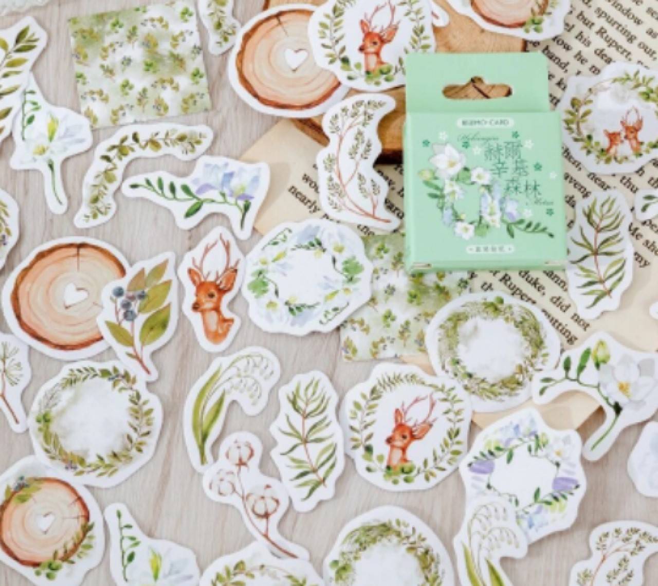 NA104 Krabička nálepiek - príroda 45 kusov