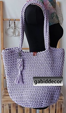Kabelky - Kabelka/taška z kvalitných šnúr Gabi Basic - vyskladaj si kabelku (schopper) (Kabelka/taška z kvalitných šnúr Gabi Basic - vyskladaj si kabelku (schopper) - levanduľová) - 14510602_