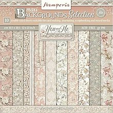 Papier - Scrapbook papier Stamperia You and Me Backgrounds Selection12 x 12 - 14514122_
