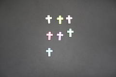 Korálky - Krížik z akrylátu 17x12 (rz.f.) (ružovočervená) - 14514084_