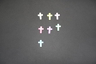 Korálky - Krížik z akrylátu 17x12 (rz.f.) (levanduľová) - 14514084_
