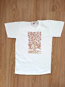 Pánske oblečenie - Ručně vyšívané pánské tričko vel. S - Klimt - 14511523_