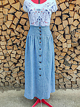 Sukne - Ľanová sukňa na zapínanie (rôzne farby) - 14513550_