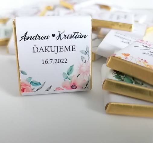 Darčeky pre svadobčanov - Svadobné čokoládky - 14512474_