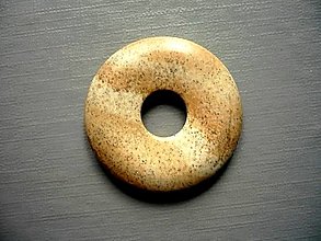 Minerály - Donut 30 mm - jaspis obrázkový, č.26f - 14513998_