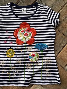 Pánske oblečenie - Maľované tričko s aplikáciou Summertime - 14515125_