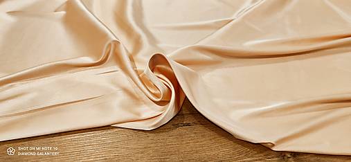 Textil - Satén -Spandex  (Marhuľový - Spandex - Šírka 140 cm) - 14515880_