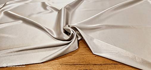 Textil - Satén -Polyester -  Cena za 10 centimetrov (Champagne) - 14515936_