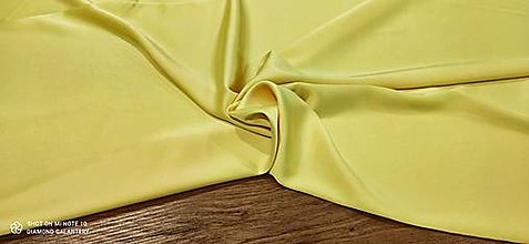 Textil - Satén -Spandex  (Žltý - Spandex - Šírka 150 cm) - 14515879_