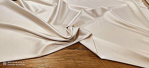 Textil - Satén -Spandex  (Béžový - Spandex - Šírka 140 cm) - 14515881_