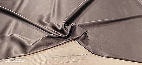 Textil - Satén -Spandex  (Čokoládový - Spandex - Šírka 144 cm) - 14515885_