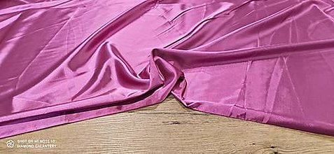 Textil - Satén -Polyester -  Cena za 10 centimetrov (Cyklamén) - 14515945_
