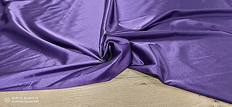 Textil - Satén -Polyester -  Cena za 10 centimetrov (Fialový) - 14515947_