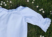 Detské oblečenie - Košeľa dievčenská s krajkou č. 134 - 14519904_