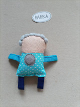 Magnetky - Babka - textilná magnetka - 14518542_