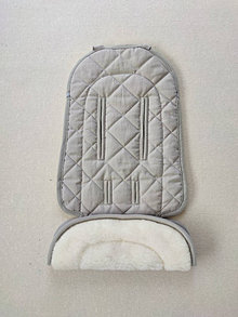 Detský textil - Joolz AER Seat Liner / Podložka do kočíka 100% Merino top super wash Natural Elegant 100% ľan Grey - 14518911_