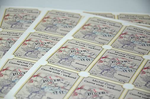 Úložné priestory & Organizácia - Etiketa na fľašu s ľubovoľným orezom - 14518234_