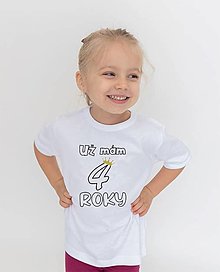 Detské oblečenie - Detské tričko - Už mám 4 roky - 14517691_