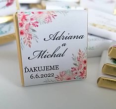 Darčeky pre svadobčanov - Svadobné čokoládky - 14519399_