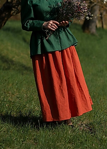 Sukne - Ľanová sukňa Meg - 14519074_