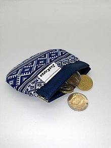 Peňaženky - Peňaženka mincovka folkór (Zelená) - 14522589_