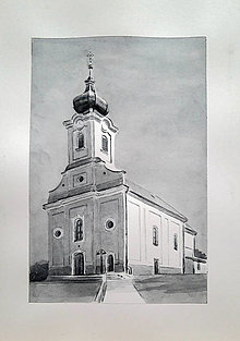 Obrazy - Kostolík na objednávku - 14521952_