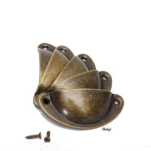Komponenty - Nábytková úchytka -"Mušľa menšia" 5x2 cm - 14520825_