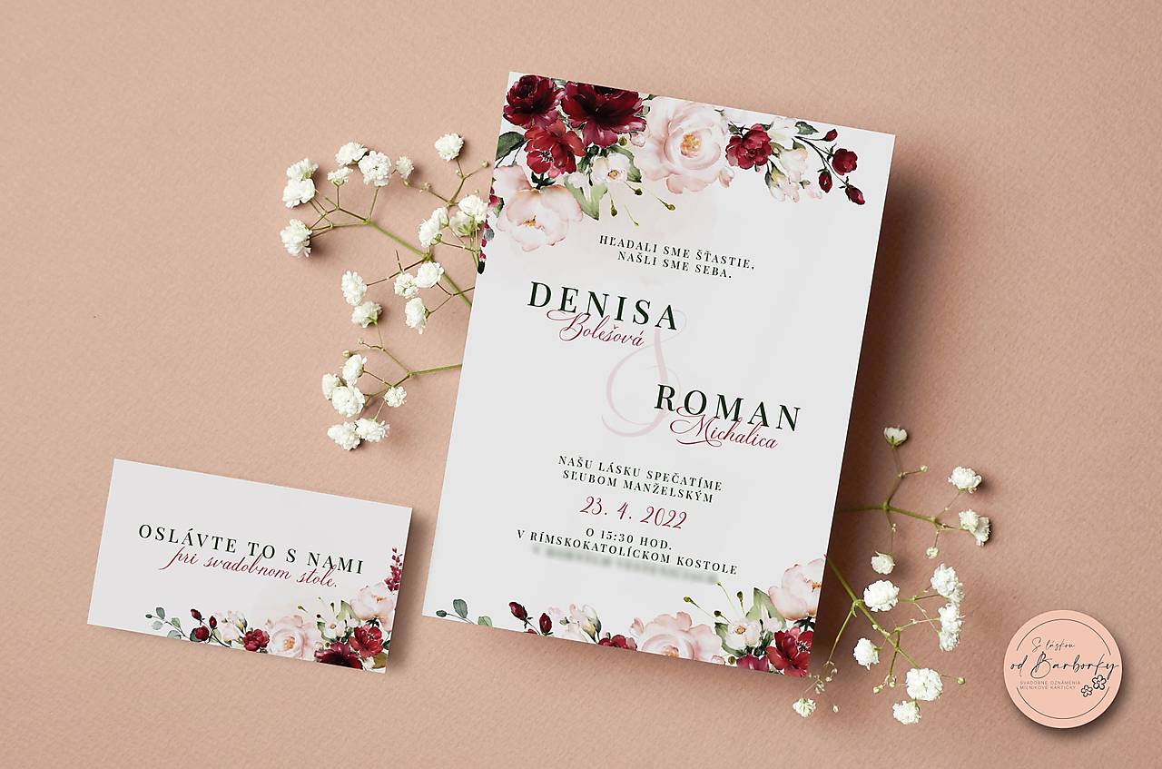 Svadobné oznámenie B#39 (Označenia stolov (do Áčka))