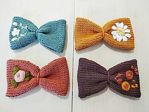 Detské doplnky - Mašličky s výšivkou 100% Cotton - 14520249_