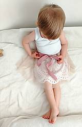 Detské oblečenie - Tylová madeirova sukňa - 14523189_