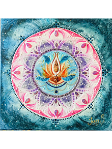 Obrazy - 3D Mandala - Jasné znamenie- Esencia rozkvetu - 14521851_