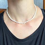 Náhrdelníky - Mini Freshwater Pearls Necklace / Náhrdelník z drobných oválnych sladkovodných perál - 14523738_