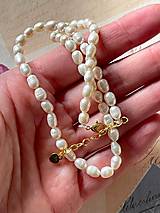 Náhrdelníky - Mini Freshwater Pearls Necklace / Náhrdelník z drobných oválnych sladkovodných perál - 14523741_