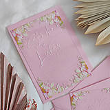 Papiernictvo - Transparentné svadobné oznámenie - Farebné kvety - 14524346_