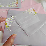 Papiernictvo - Transparentné svadobné oznámenie - Farebné kvety - 14524357_