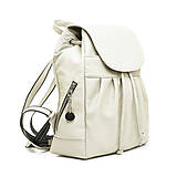 Batohy - Luxusný kožený ruksak z pravej hovädzej kože v krémovej farbe - 14524501_