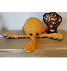 Hračky - Hračka mojkáčik Chobotnica Eliška (Oranžová) - 14525300_