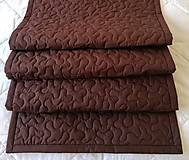 Úžitkový textil - Hnedá zástena s hnedými vlnami - 14523636_