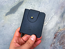 Peňaženky - Kožená mini peňaženka na karty Theia - 14525943_